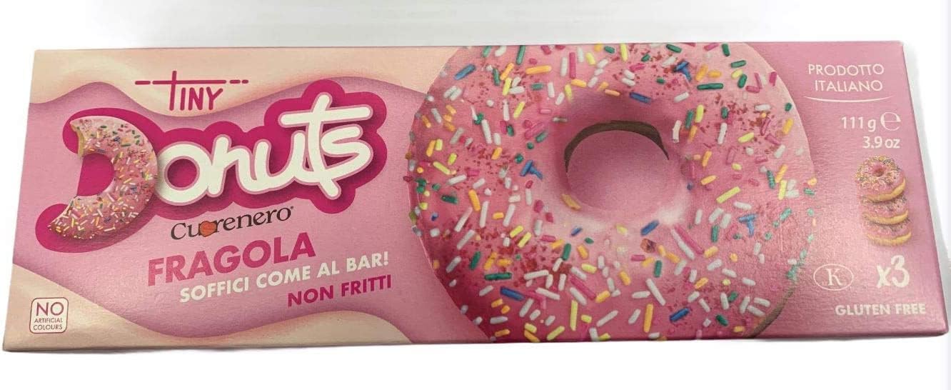 Cuorenero 3 Donuts Gusto Fragola Donuts Non Fritti Senza Glutine In 