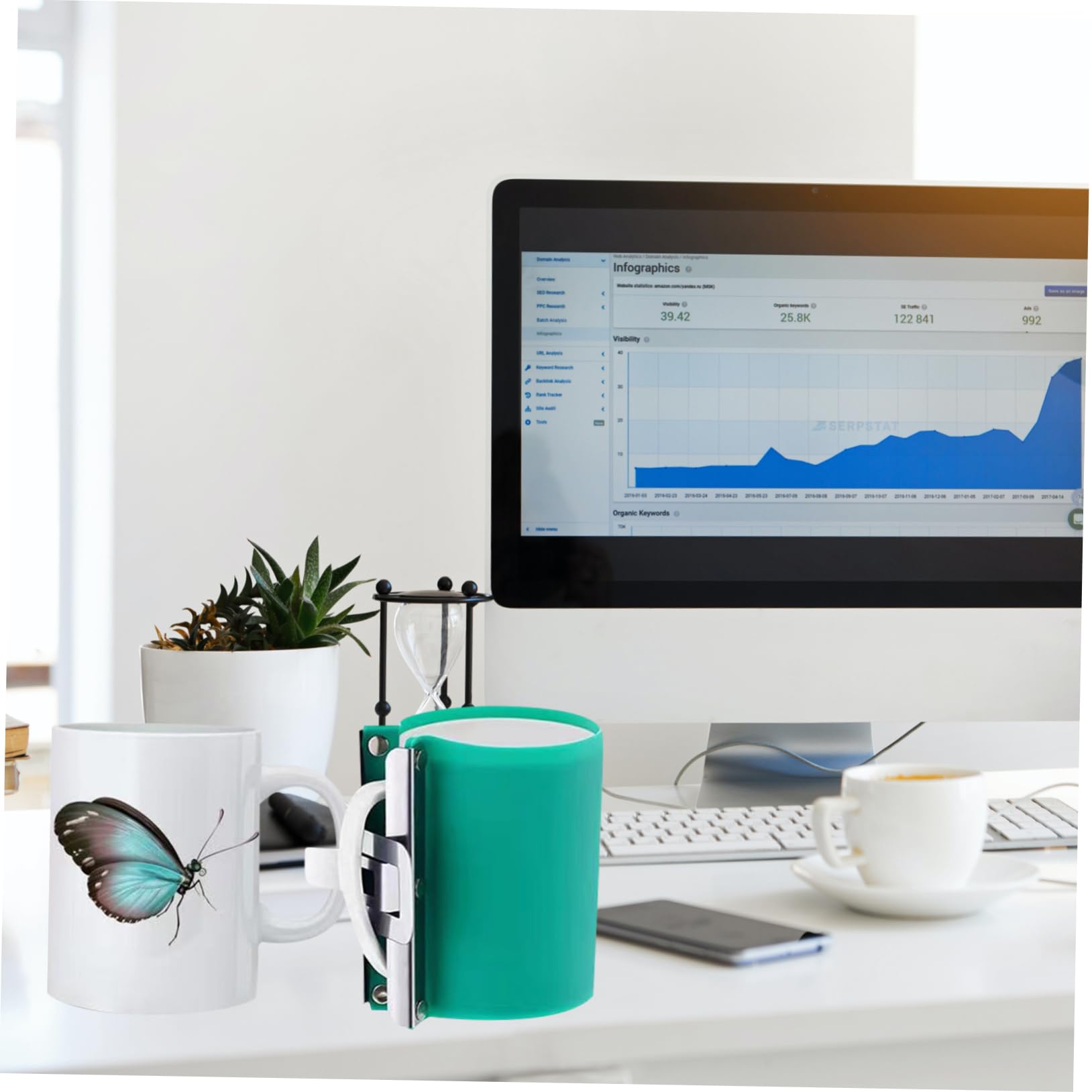 Set 4 Clip Per Sublimazione Tazze - Morsetti Per Fissare Carta Su Bicchieri, Resistente Al Calore