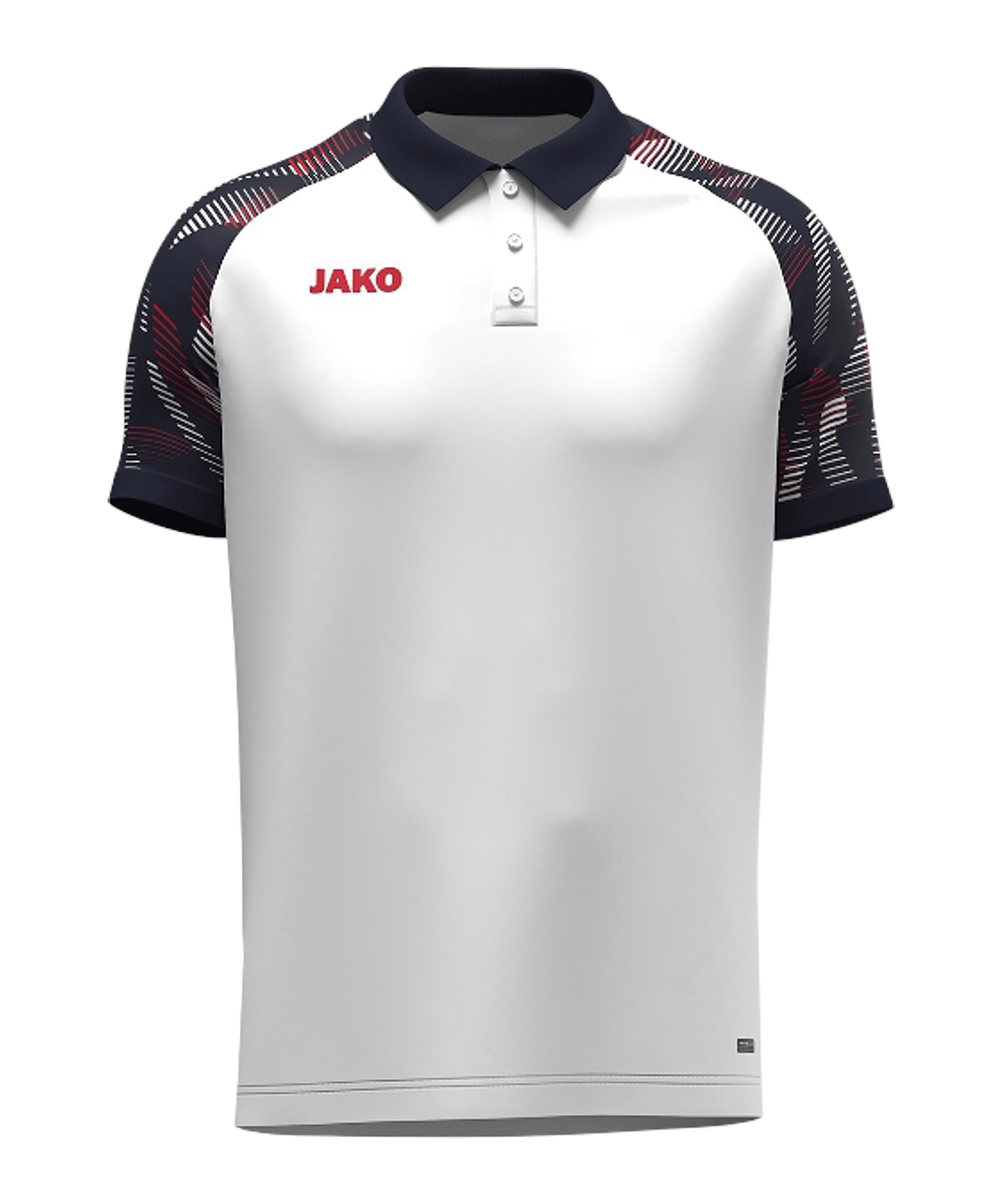 Jako Unisex Polo Shirt Sonic, White/Navy/Red, XL