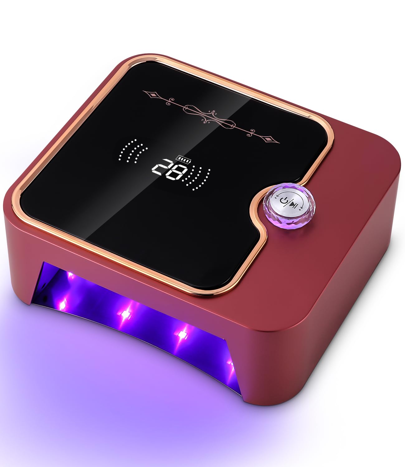 Lampada UV LED per Unghie,Lampada LED UV per Unghie Ricaricabile,120s tempo libero,Sensori automatici infrarossi,UV Gel Macchina per Polimerizzare Smalto,Asciuga Unghie per Manicure Pedicure