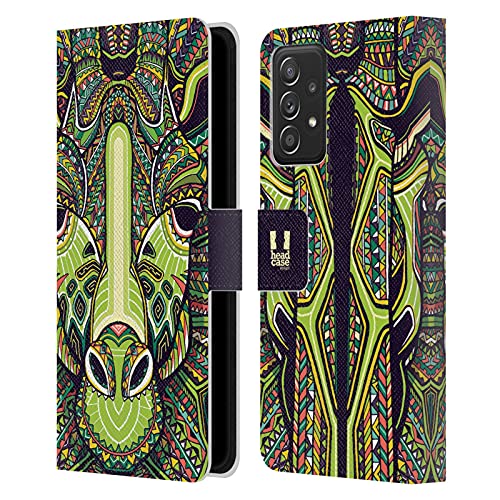 Étui portefeuille motif girafe aztèque Head Case Designs pour habiller le Samsung Galaxy A53 5G