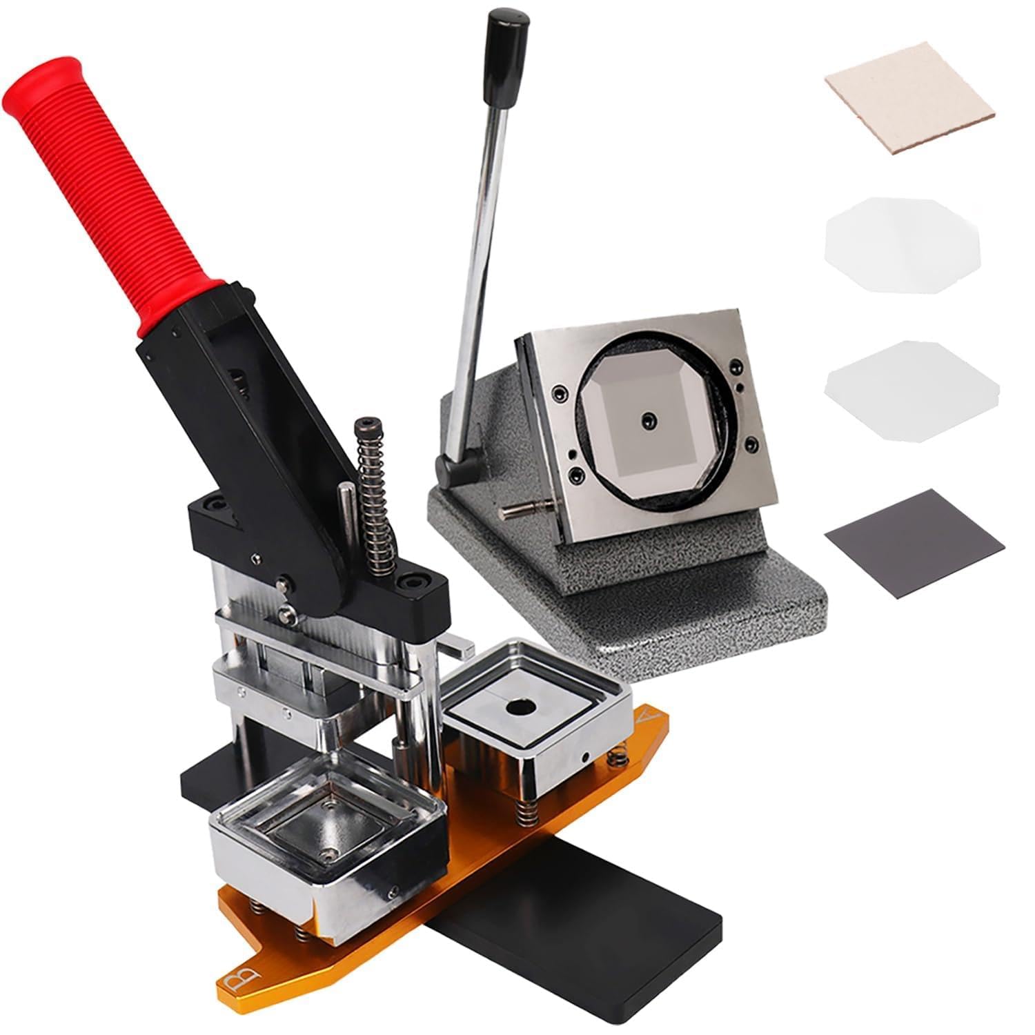 JKJZSALJ Fridge Magnet Machine 50Mm Photo Magnet Maker Machine-Square Fridge Button Press With 150 Consumable Sets & Paper Cutter-Diy Badge Maker For Gifts & Team Badges