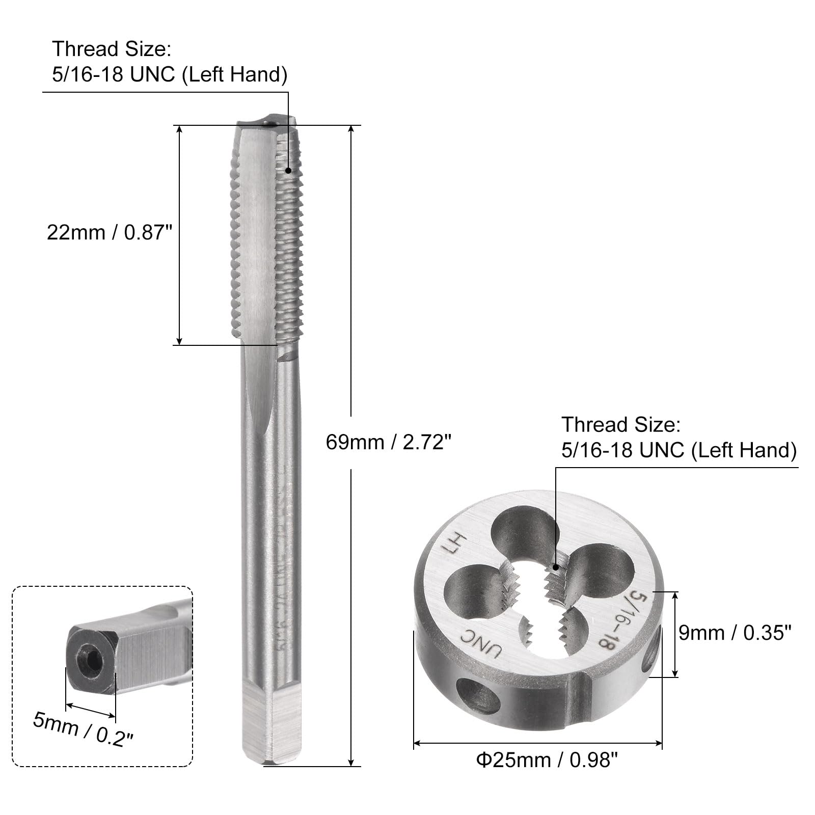 Tarauds Filetés à Tige Longue En Acier Rapide Pour Filetage