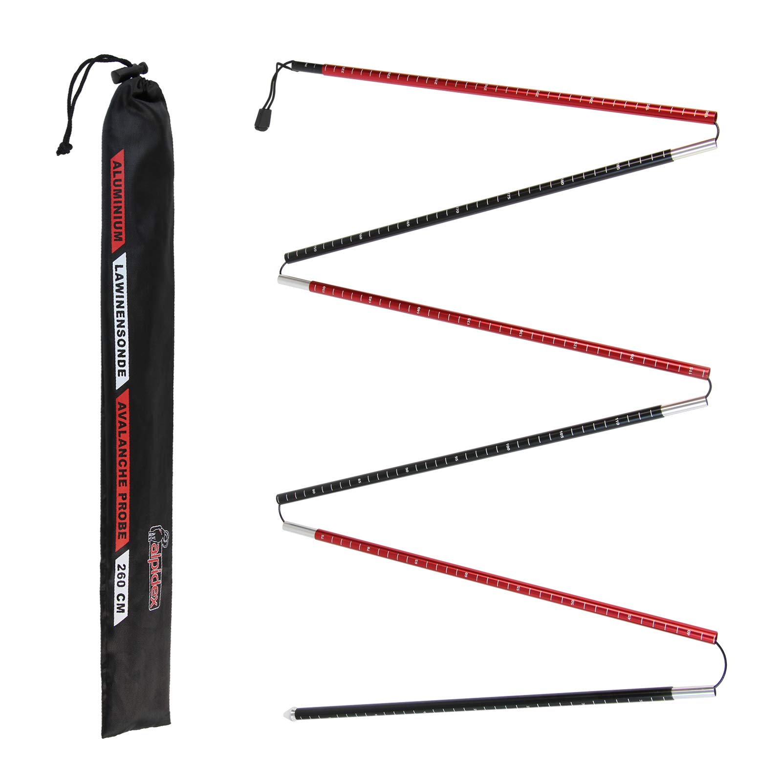 ALPIDEX Pelle Neige Telesopique Aluminium Sonde Avalanche