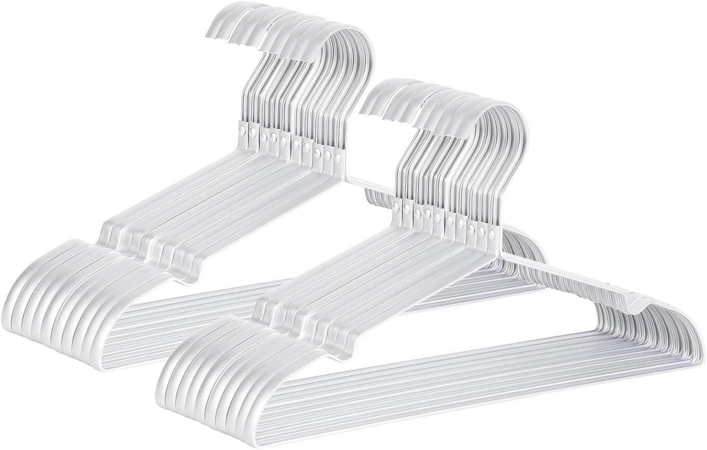 16.3" Premium Aluminum Coat Hangers, Extra Smooth & Durable Metal Shirt Dress Hanger, Light & Sturdy Metal Rack for Jacket Trouser Pant Slack, 20 Pack, Silver