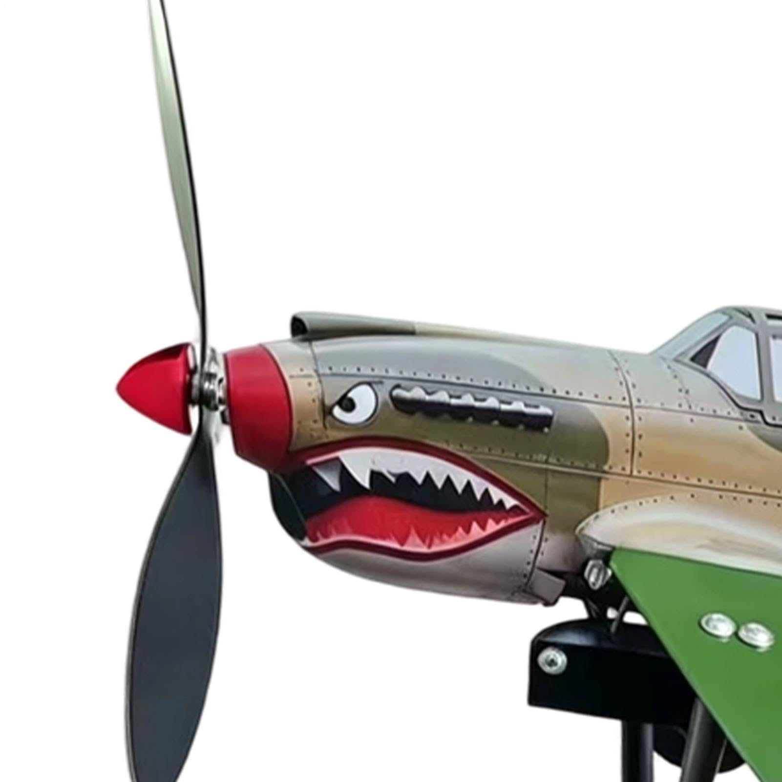 Molino de Viento de Aviones de Metal, Molinillo de Viento de avión de Guerra con de tiburón, molinillos de Viento de Hierro 3D, Divertida Paleta Resistente a la Intemperie para césped, jardín