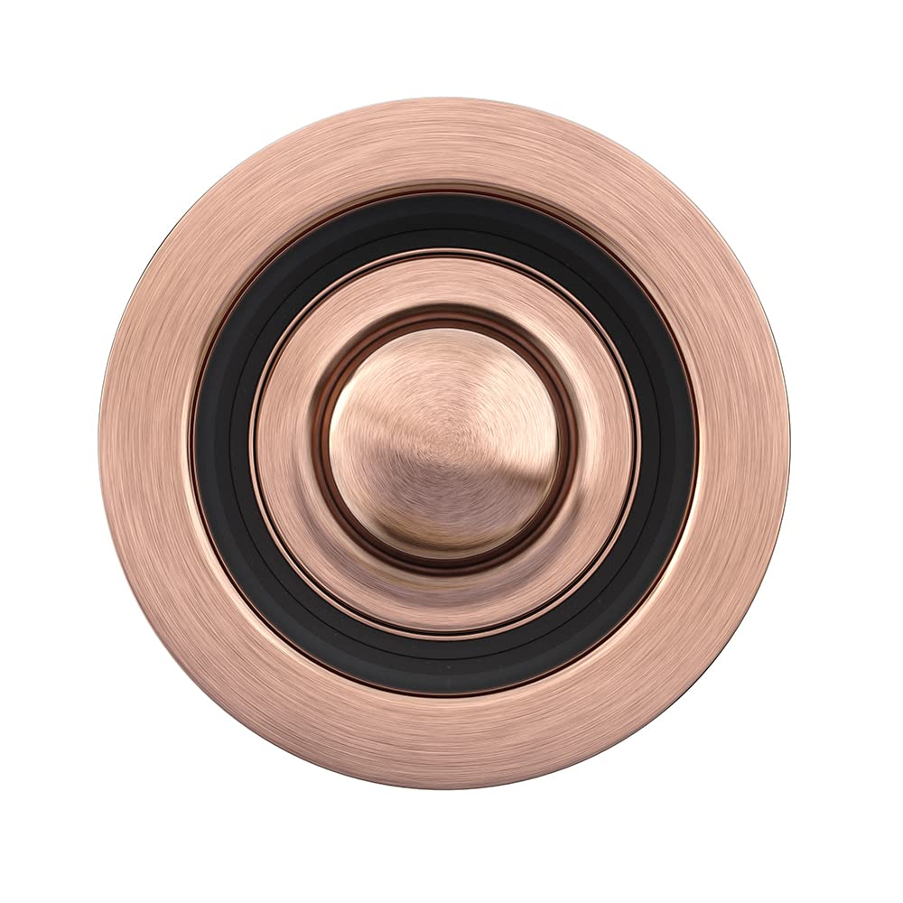 EXAKEY Matte Black Garbage Disposal Flange & Stopper Kit – Fits 3-1/2 Inch Sink Drains, Rustproof 304 Stainless Steel, Tight Seal, Easy Twist-On Install