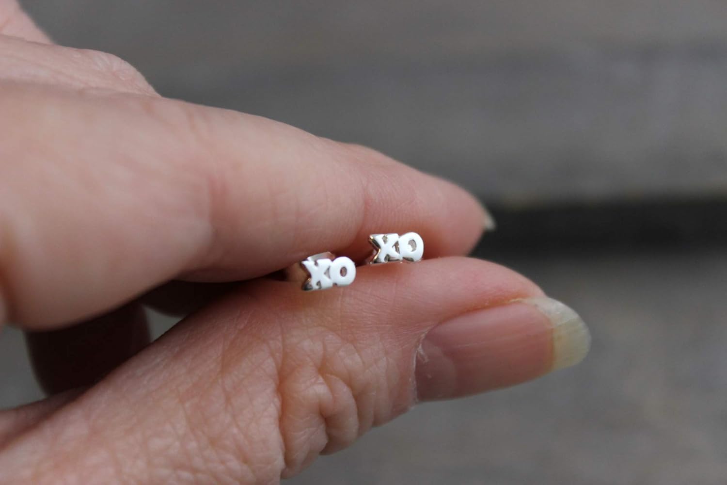 XO Stud Earrings - Tiny Dainty 925 Sterling Silver, Hypoallergenic – Handmade Minimalist Fine Jewelry for Women - Image 2