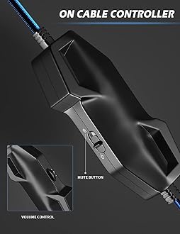 ZIUMIER Gaming Headset for PC, PS4, PS5, Xbox One, Xbox Series S/X, Switch, Noise Canceling Microphone, Stereo Surround Sound, 3.5mm Wired Gaming Headphones