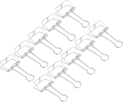 Document Paper Clamps Strong Clamping Force Mini Clips for Office 30pcs Gift for Family, Metal Clips Silver