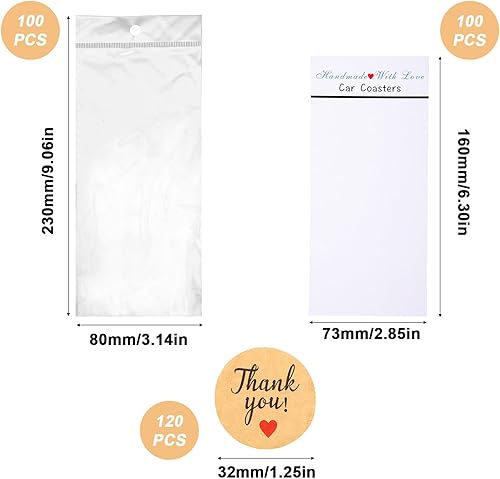 Miniatura 2 de 100 juegos de posavasos de coche para venta, tarjetas de posavasos para automóvil, 100 tarjetas de visualización, 120 calcomanías, posavasos de