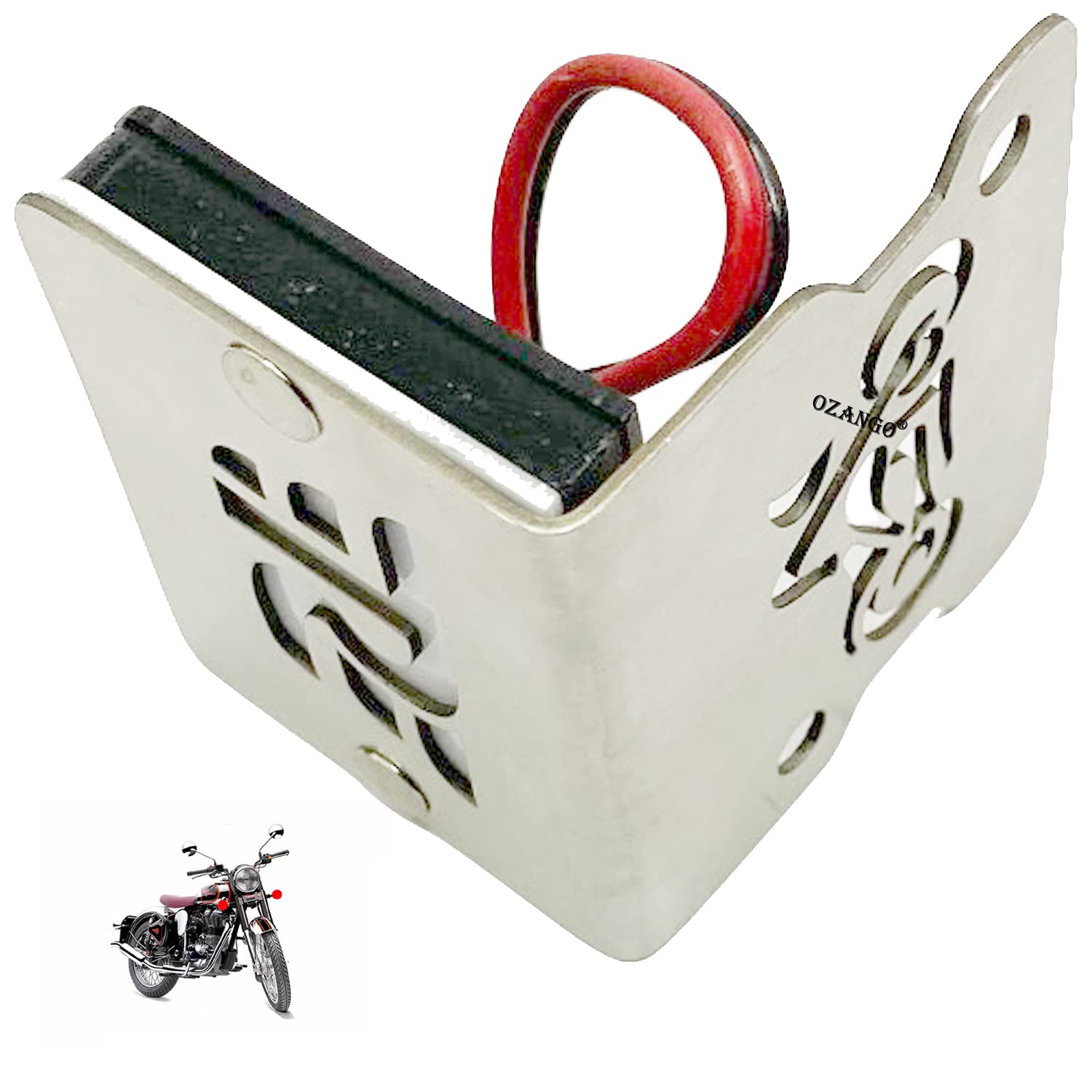 Bike Oil Filter Container Cap Filter Cover Stainless Steel (Chrome with Blue Light) For RE Classic 350-image-35