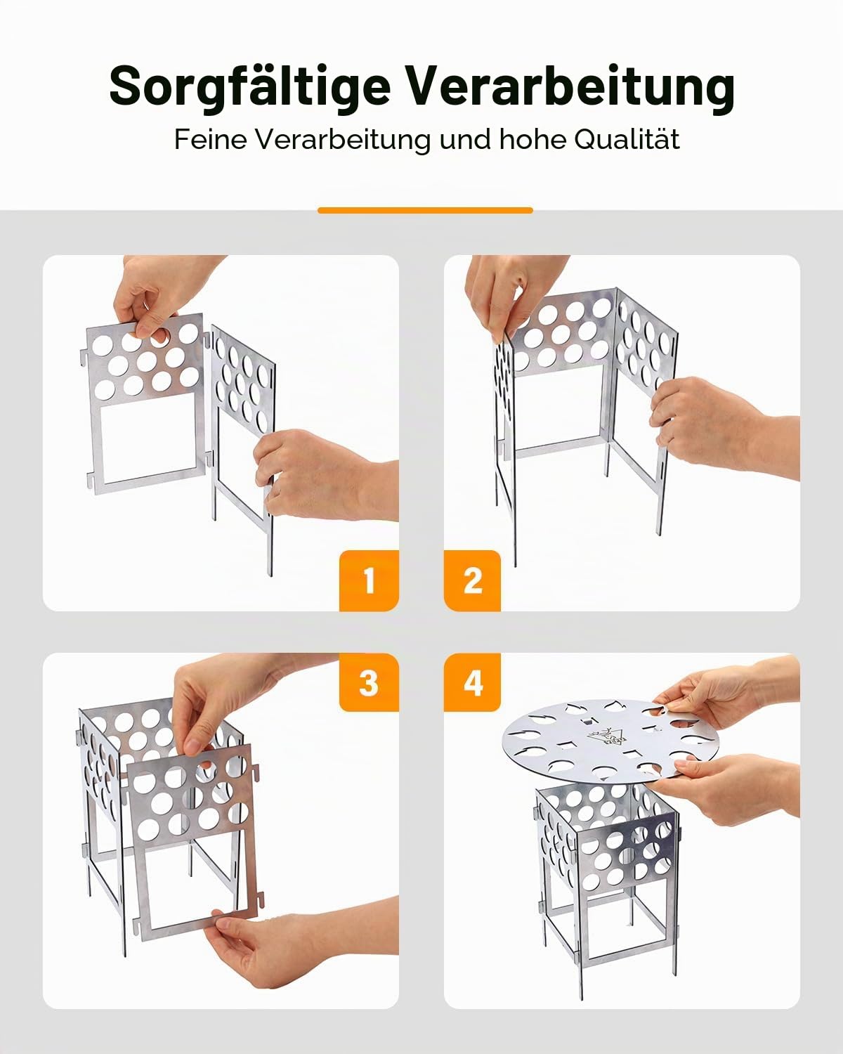 YEFU Feuerstelle Wärmeabweiser für Solo-Herd Mesa XL YEFU 17,8 cm, tragbarer Wärmeverteiler für Tisch-Feuerstelle, erfasst und leitet Wärme um, Abnehmbarer Mesa XL Hitzeschutz für Solo-Herd-Zubehör