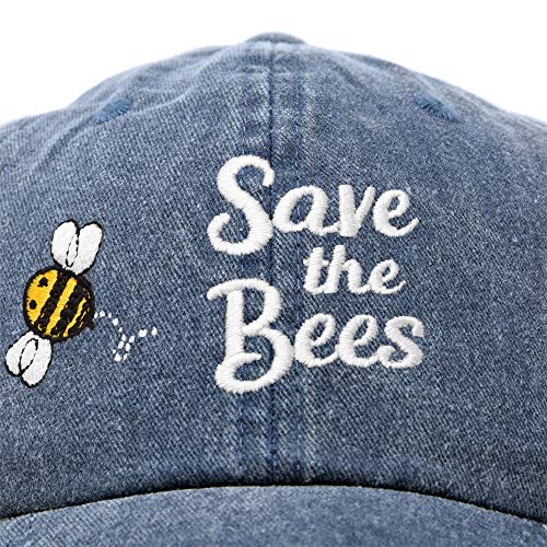 Image of DALIX Save The Bees Baseball Cap Dad Hat Embroidered Women Girls