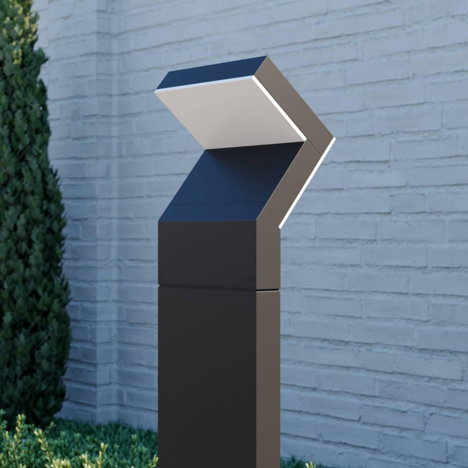 Arcchio Lampada LED da esterni (Moderno) colore Nero, in Alluminio lampadina inclusa lampioncino paletto luminoso lampada viale lampione
