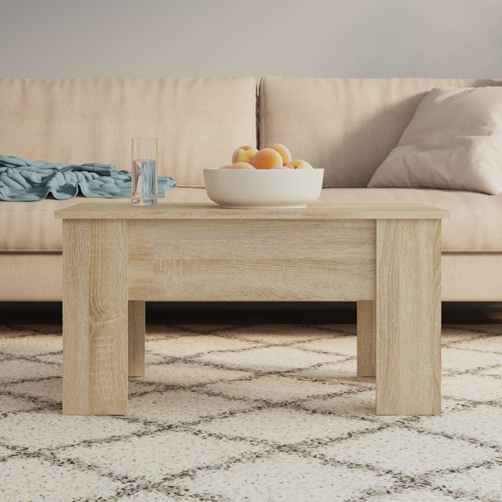 Couchtisch Sonoma-Eiche 79x49x41 cm Holzwerkstoff, Couchtisch, Wohnzimmertisch, Beistelltisch - für Wohnzimmer und Büro - Mittelpunkt für Ihr Zuhause