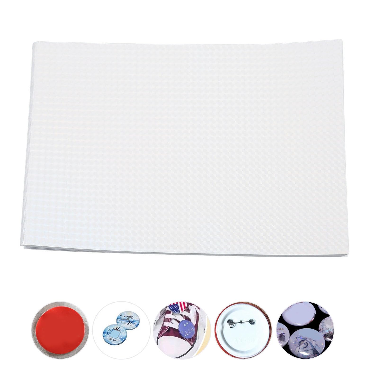 50 Fogli A4 Laminati A Freddo Olografici – Pellicola Reticolare BOPP – Autoadesivi Tagliabili Fai-da-Te