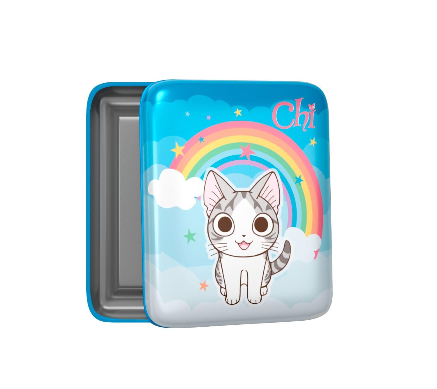 QUO VADIS - Metal box - Chi - Multicoloured - 8x10x2.5cm - Metal - Multi cat rainbow visual