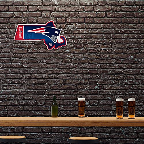 Image of Rico Industries NFL Football State Shape Shape Cut Pennant - Home and Living Room Decor - Soft Felt EZ to Hang