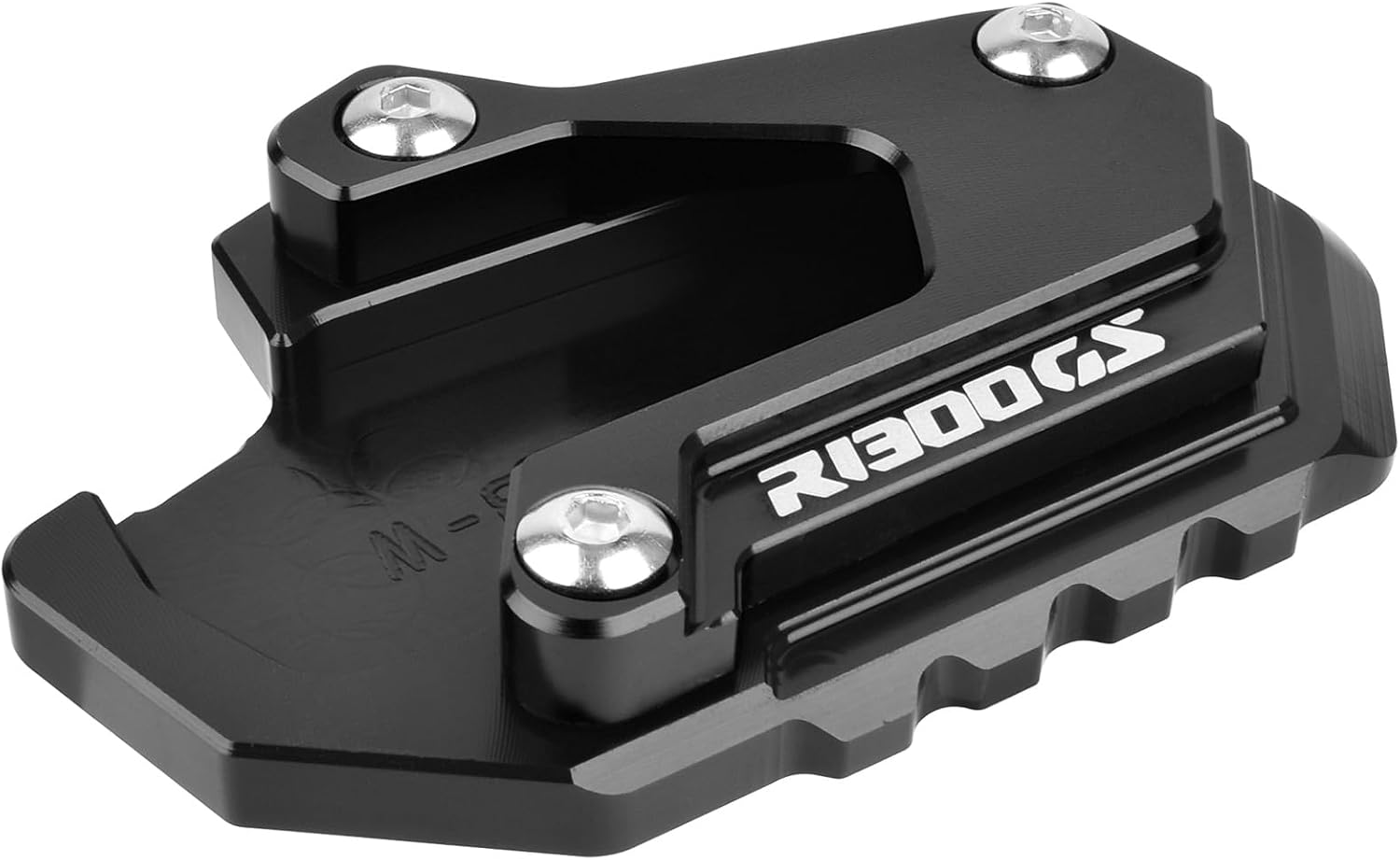 Motorcycle Enlarger Extension Plate Foot Pad Compatible for B&M&W R1300GS R 1300 GS R-1300-GS 2024 2025 Side Stand Extension Pad r1300gs Anti-skid Enlarged Base (Black)