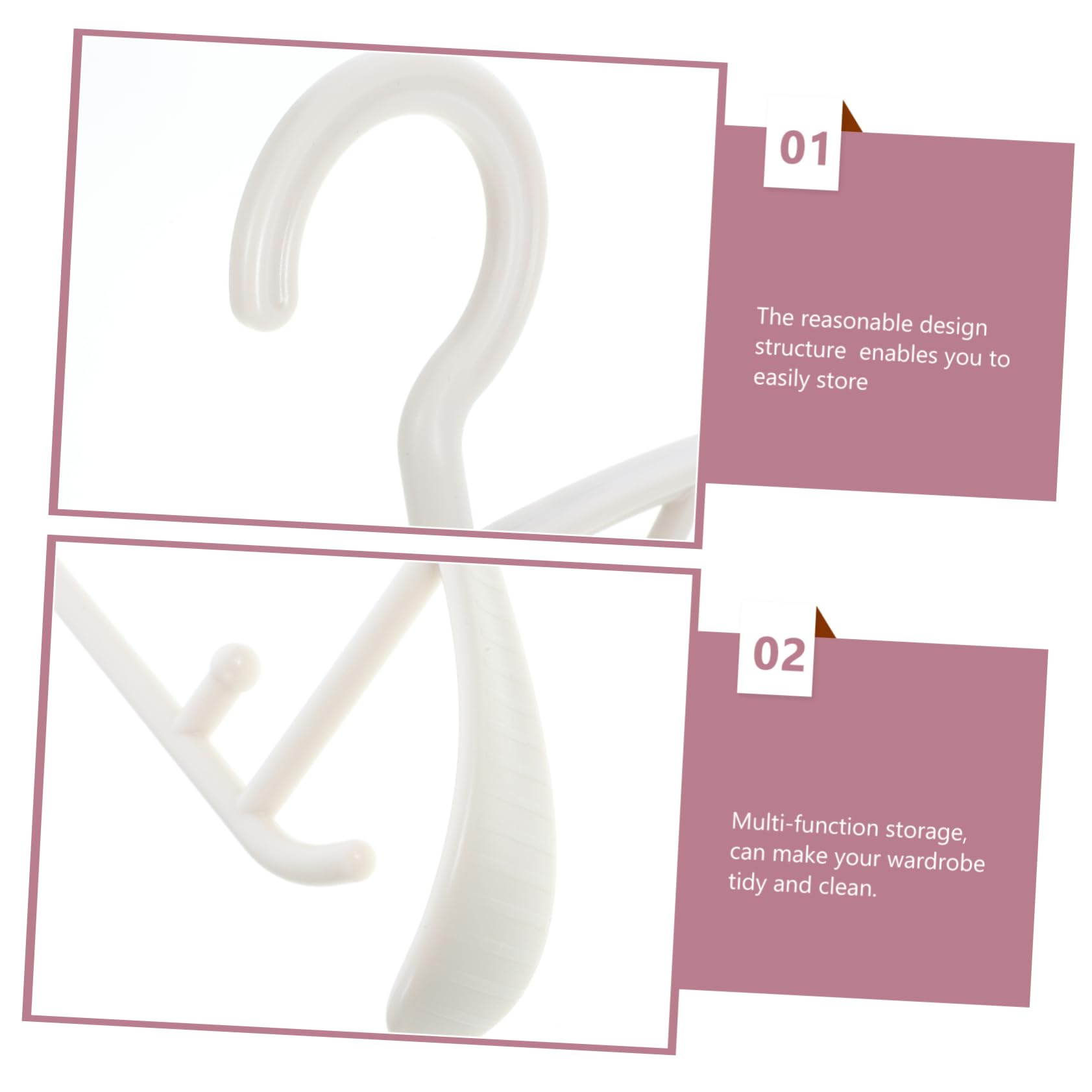 Set 10 Appendini in Plastica Antiscivolo per Abiti Spalle Larghe, Design Salvaspazio e Tatto Confortevole, per Maglioni e Vestiti