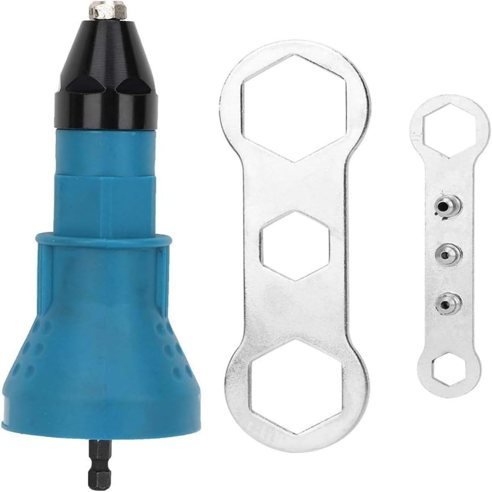 Rivettatrice elettrica con testa di conversione per rivetti a strappo, trapano pneumatico ricaricabile 2 in 1