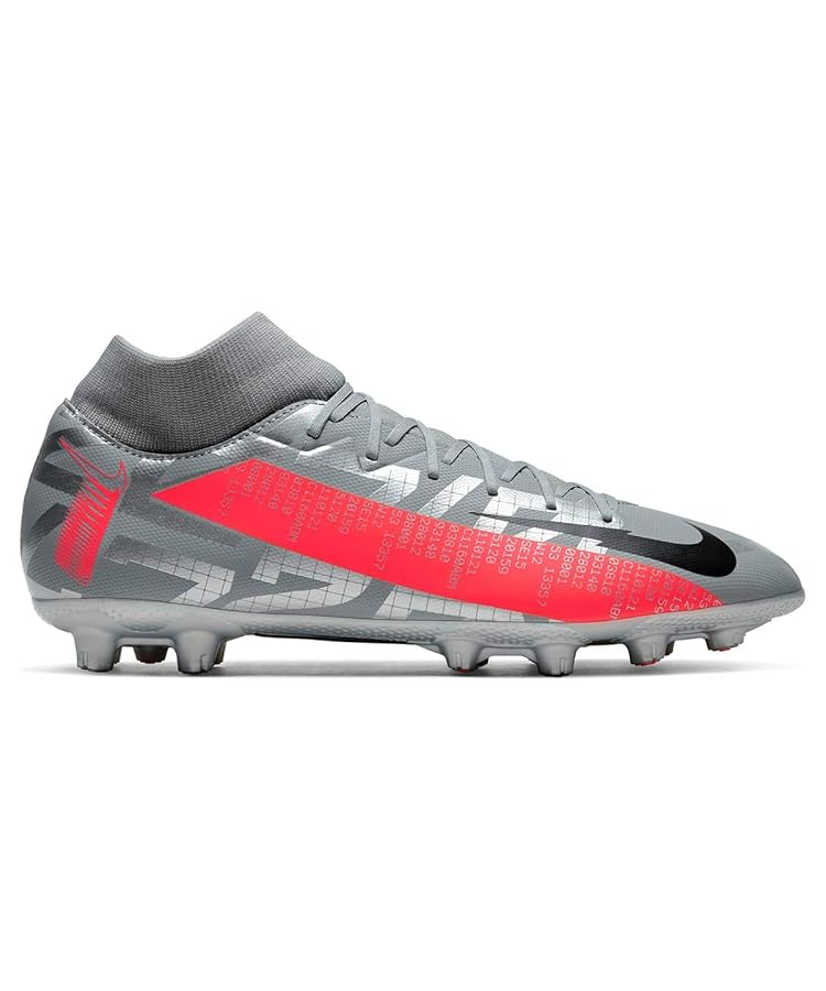 (新品)ナイキ マーキュリアル スーパーフライ 7 アカデミー HG NIKE ナイキ スーパーフライ 7 アカデミー HG(グレー×レッド