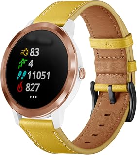 Mikinona Correa De Reloj De Cuero Compatible Con Vivoactive 3 Black