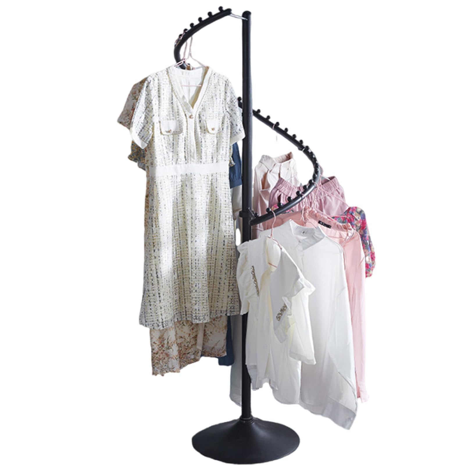 Grand cintre pour vêtements en spirale pour dressing et entrée chic
