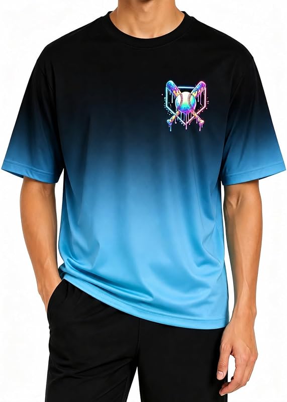 Lovekider Boys Gradient T-Shirt, Stretch Short Sleeve Graphic Tee 9-16Y
