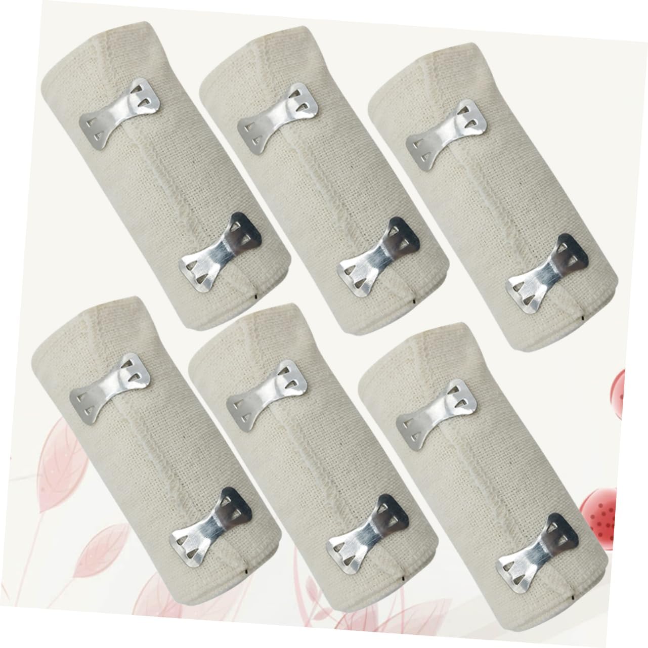 6rolls Wound Care Elastic Bandage Spandex Cotton Compression Wrap for Home Outdoor