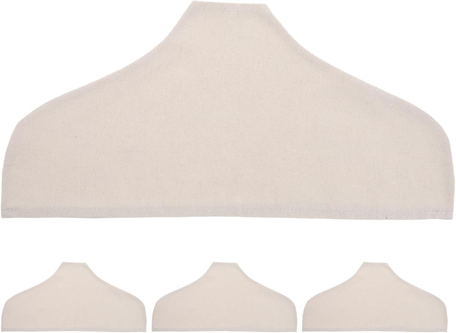 Cotton Linen Hanger Cover Protector Beige 4pcs, Clothes