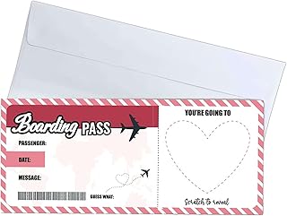 Scratch Card Reveal Surprise Holiday Reveal, Boarding Pass B