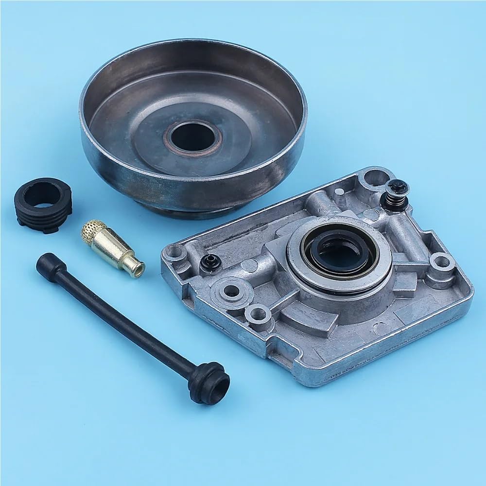 Línea de Aceite 3/8 "x7T Kit de Engranaje de Tornillo sin Fin de Tambor de Embrague Recto Apto for Piezas de Repuesto de Motosierra Jonsered 625 II 630 670 Champ