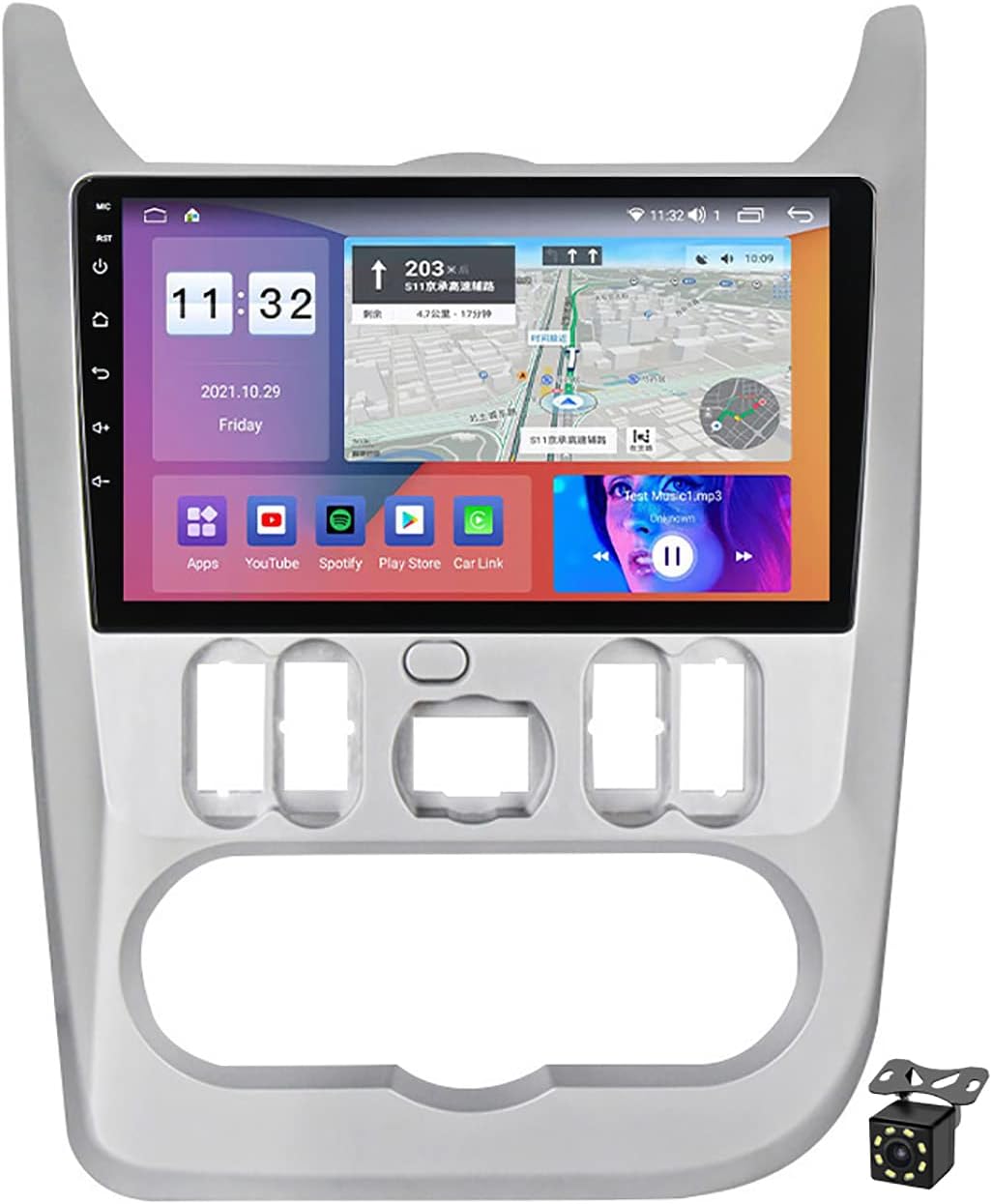 Charmstep Android 11 Fit for Renault Logan L90 2004-2009 Car Stereo Radio 9 Inch Multimedia Player Support GPS Navigation Carplay DSP Bluetooth WiFi 4G SWC USB+Backup Camera