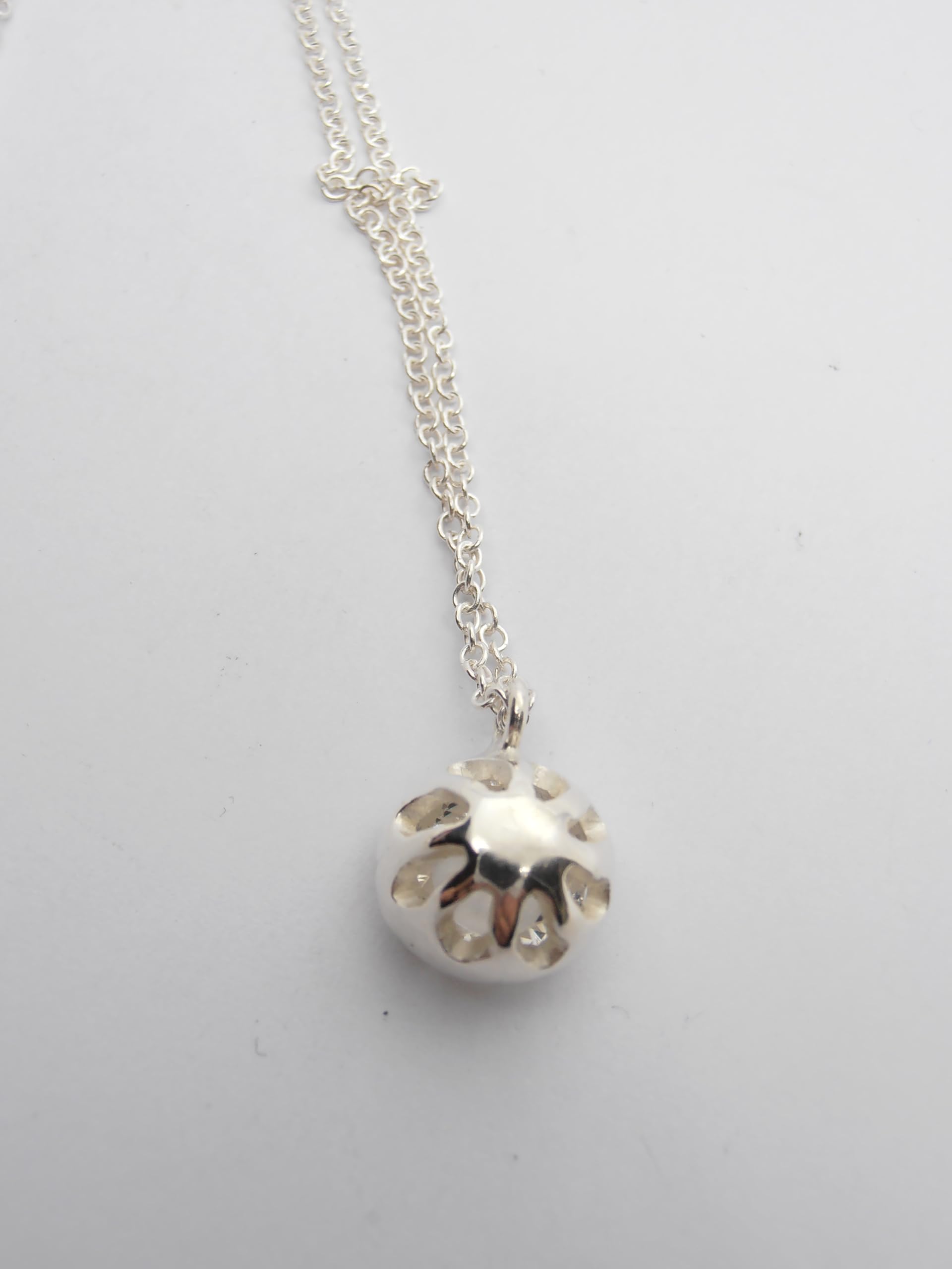 Punto Luce : Girocollo e Ciondolo in Argento 925 con Zircone taglio Brillante - Pendente - Catenina - Collana Pietra Semi-Preziosa