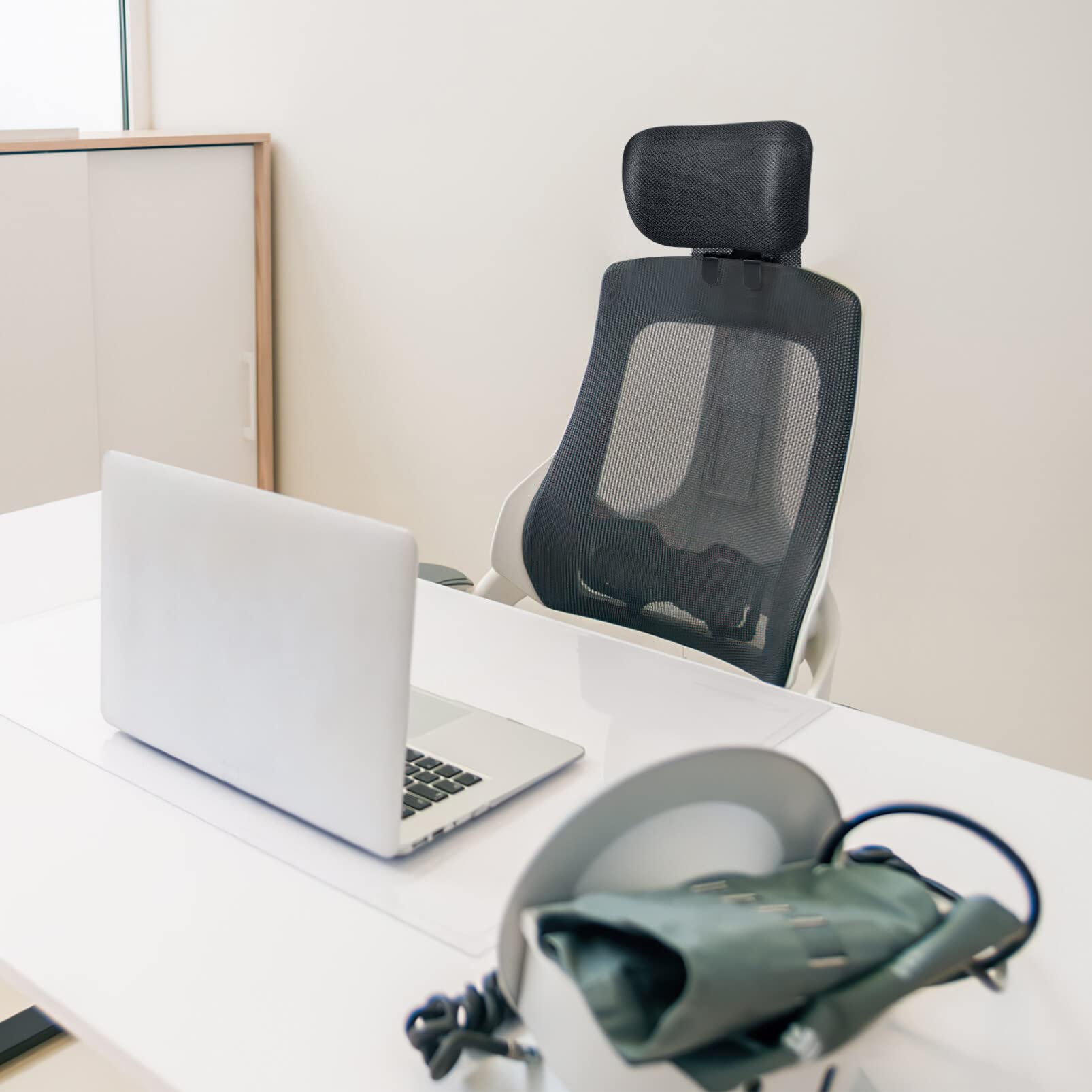TOYANDONA Support de tête pour chaise de bureau, hauteur et angle réglables pour chaise de bureau
