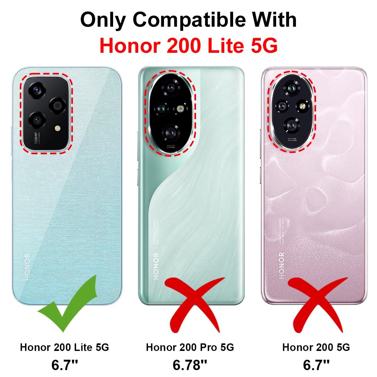 Custodia Honor 200 Lite 5G Trasparente - TPU Morbido + 3 Pellicole Vetro Temperato