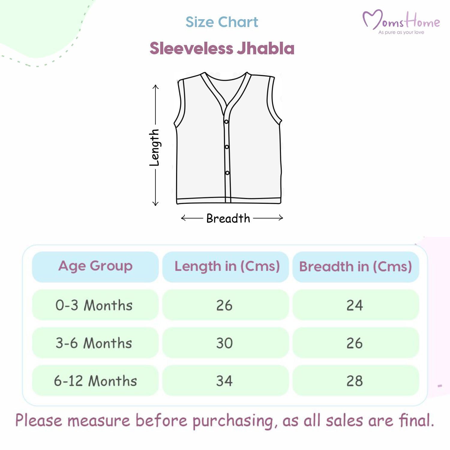 MOM'S HOME Organic Muslin Baby Jhabla Set | Unisex Cotton Vest | Pack of 5 | 0–3 Months | Soft, Breathable, Summery Prints - Image 3 thumbnail