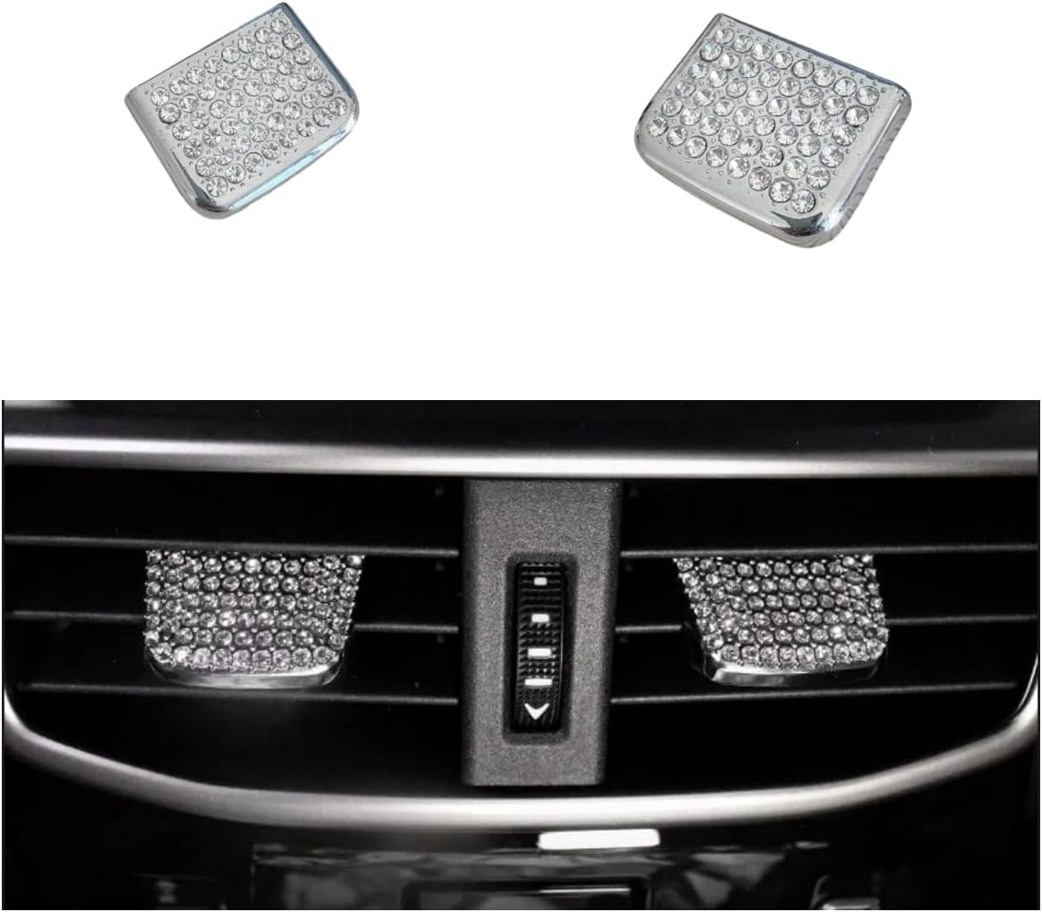 Car Interior Decorate Crystal Decal Bling Accessories Cover Compatible with Lexus ES RX NX LM RZ GX 2023-2026 (Air Conditioner Audio knob Cover 3pcs)
