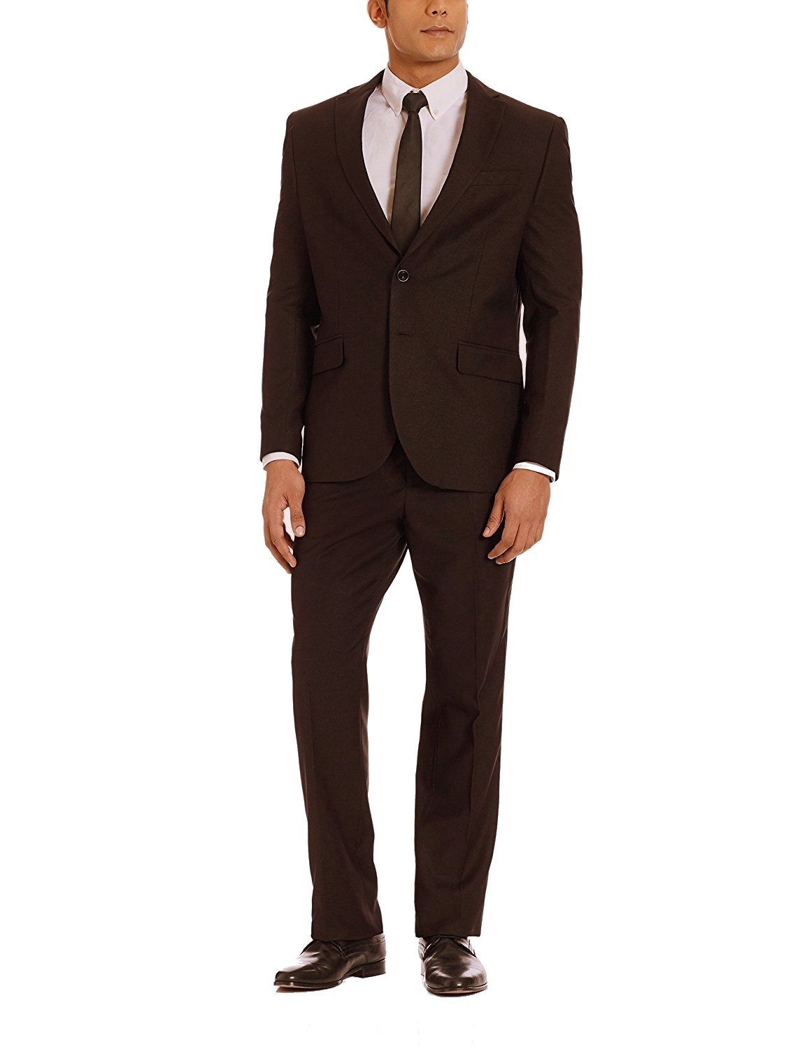 RISANIMen Regular Fit Two piece Suit (Brown)-4