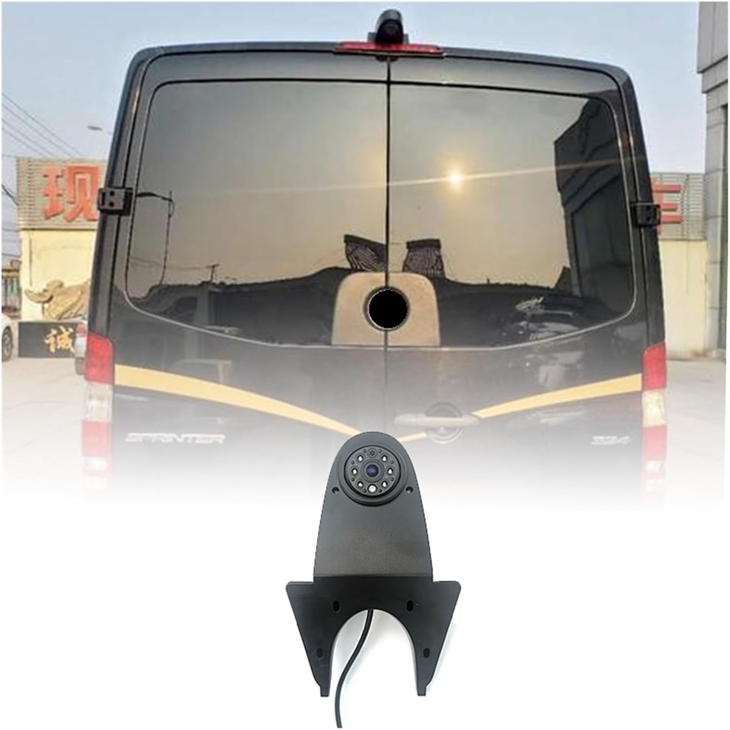 Brake Light Rear View Camera Compatible with Mercedes Benz Viano Sprinter Vito VW Transporter with 4.3 Inch Display Screen(Folding Screen) image 3
