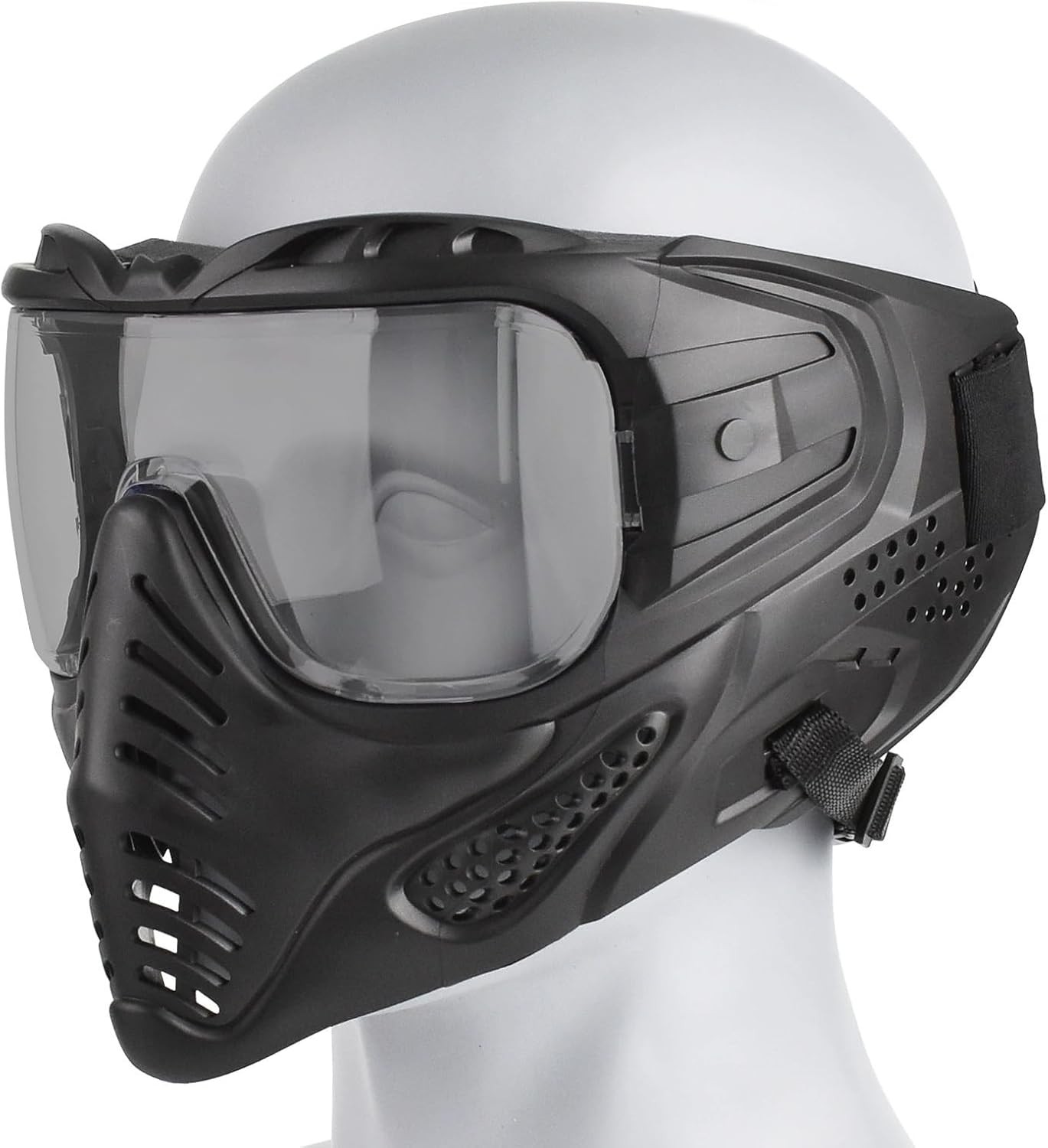 Tactical Airsoft Full Face Color Change Goggles, Paintball Anti Fog Mask for Hunting CS and Outdoor Activities