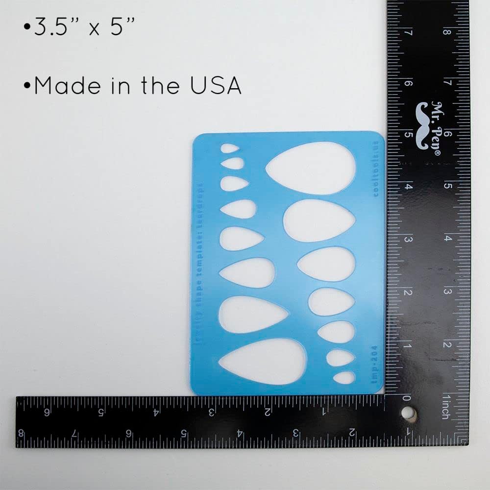 Jewelry Shape Template - Slanted Drop