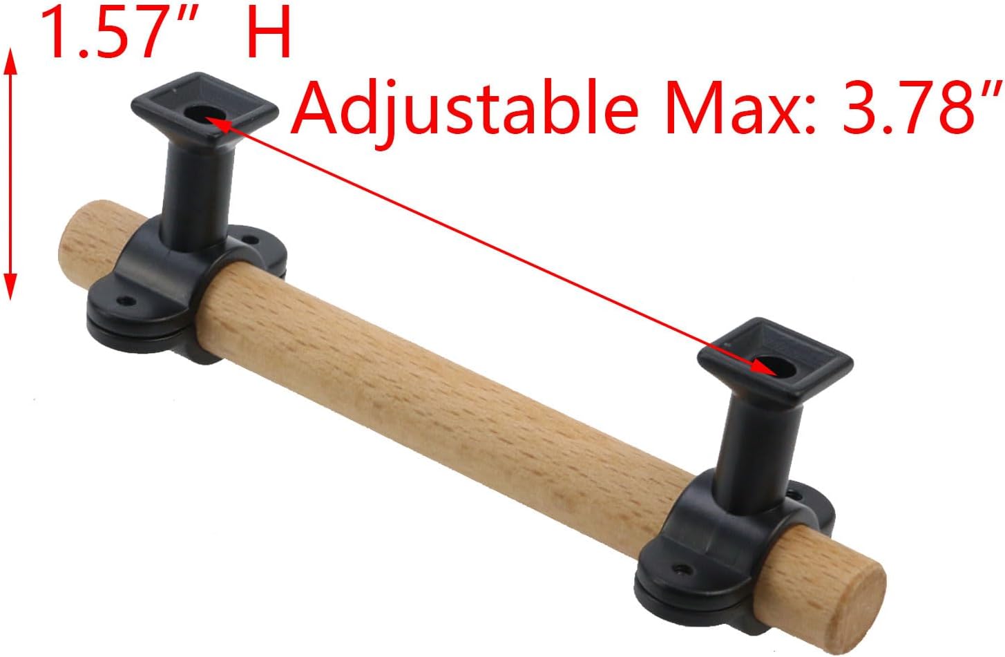 T Tulead Adjustable Wood Cabinet Handles Double Hole Furniture Handle Pulls Modern Drawer Wardrobe Pulls Handles 4PCS with Screws (L: 5.35", Hole Distance: Max. 3.78")