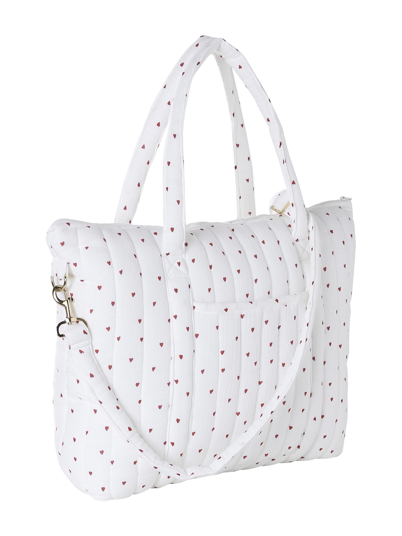 VERTBAUDET Sac à Langer à Bandoulière et Poches Gaze de Coton Vanille TU