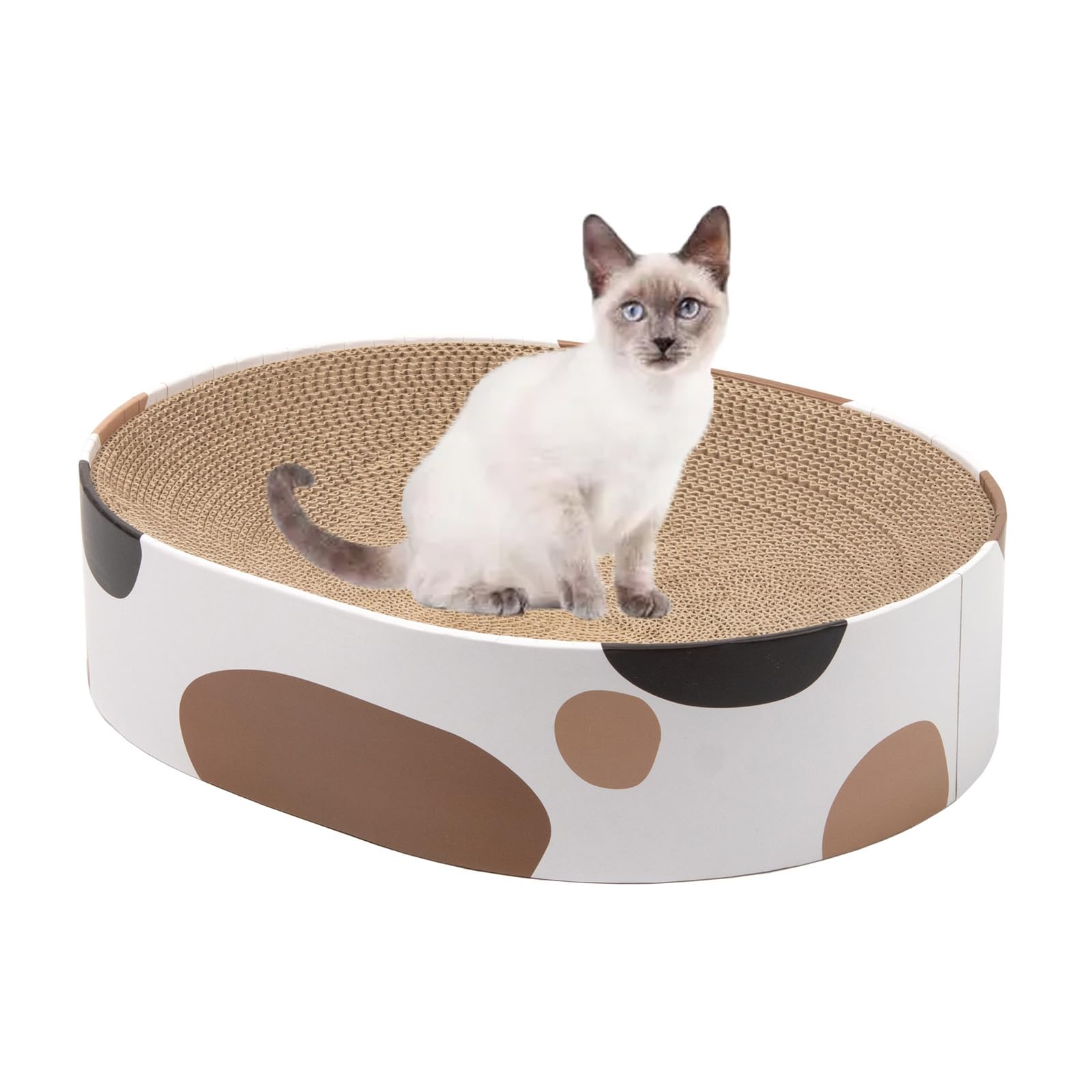 Tablero Rascador Para Gatos, Almohadilla Rascadora Corrugada Ovalada Para Gatos De Interior Que Protegen Muebles, Rascador Para Gatos De Cartón Corrugado, Salón De Cama, Duradero Y Duradero,B