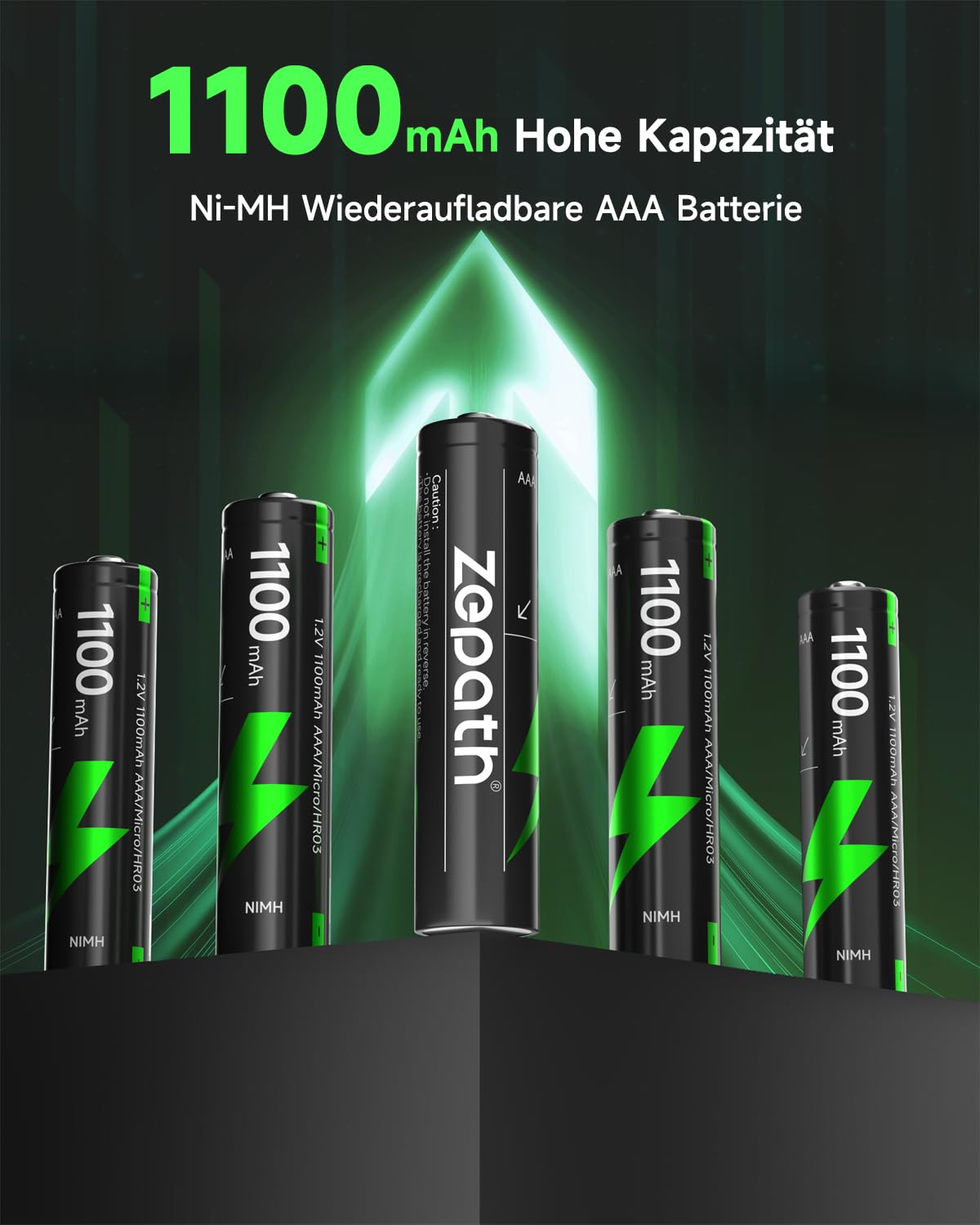 Chargeur hybride Li-ion/NI-MH avec 16 piles rechargeables AAA Ni-MH, 1100 mAh, haute capacité 1,2 V, 8 chargeurs pour piles AA/AAA, boîte de rangement LED intégrée