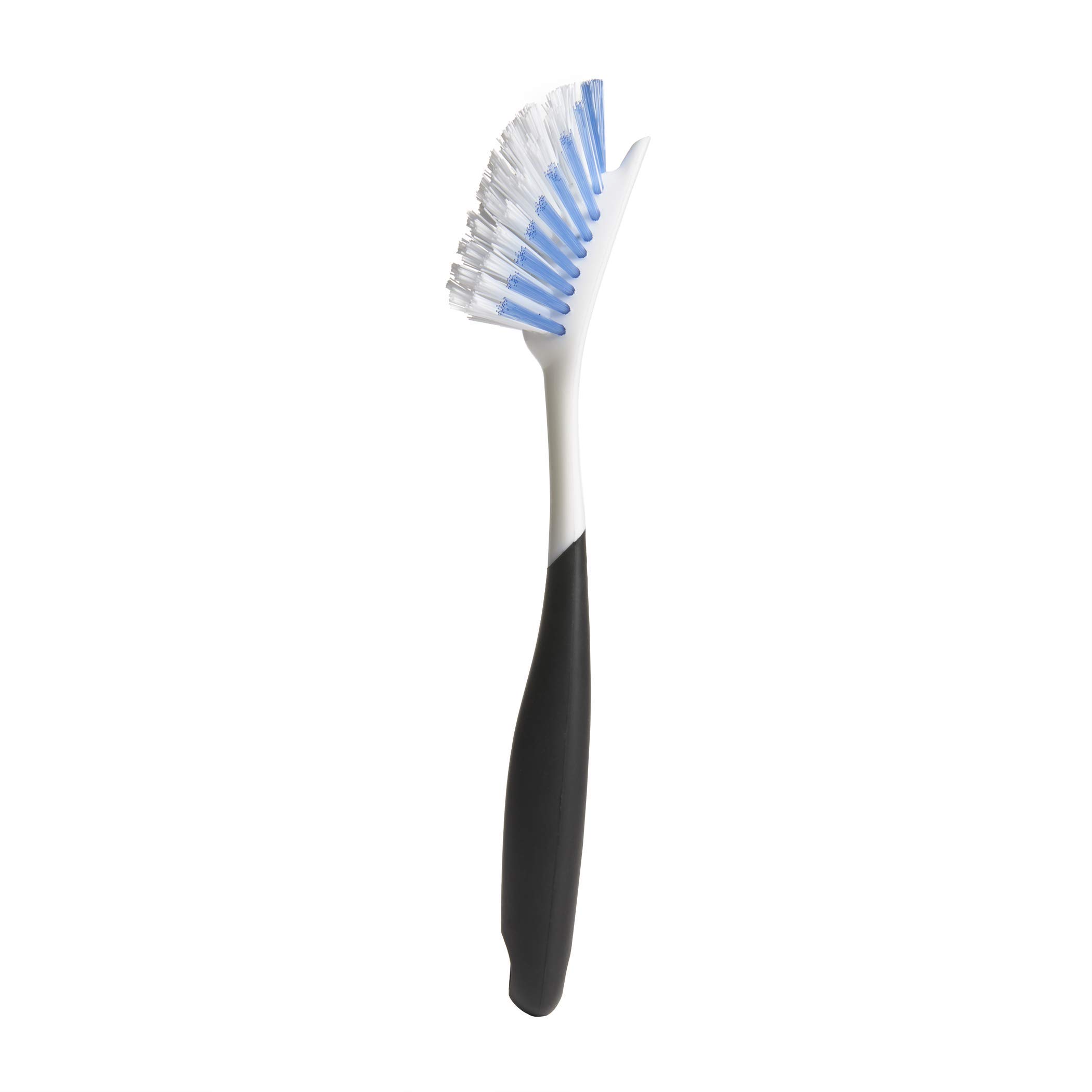 OXO Good Grips Dish Brush with Built-in Scraper – Safe for Non-Stick Cookware – Comfortable Non-Slip Handle – Sturdy Nylon Bristles – Kitchen Cleaning Tool – Dishwasher Safe