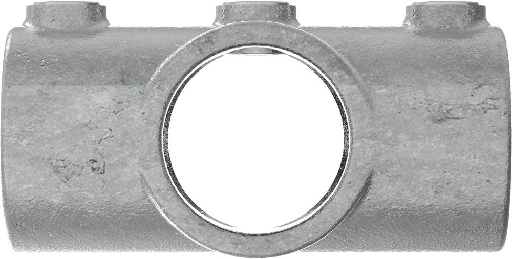 Conector En Cruz De 90° Para Tubo De 42,4 Mm – Fundición Maleable Galvanizada, Incluye Tornillos De Acero Inoxidable, Para Barandillas Y Estructuras